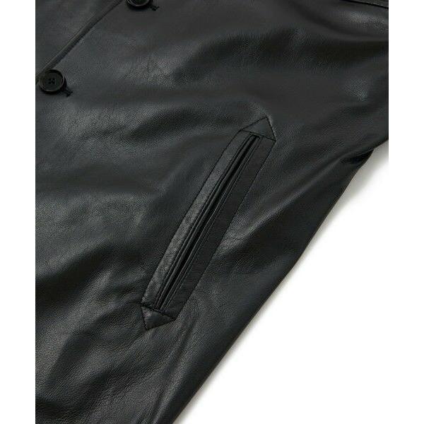 MEN'S BIGI / メンズビギ ライトラムレザー カバーオールブルゾンの画像
