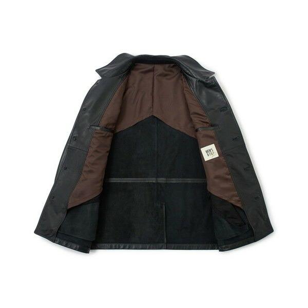 MEN'S BIGI / メンズビギ ライトラムレザー カバーオールブルゾンの画像