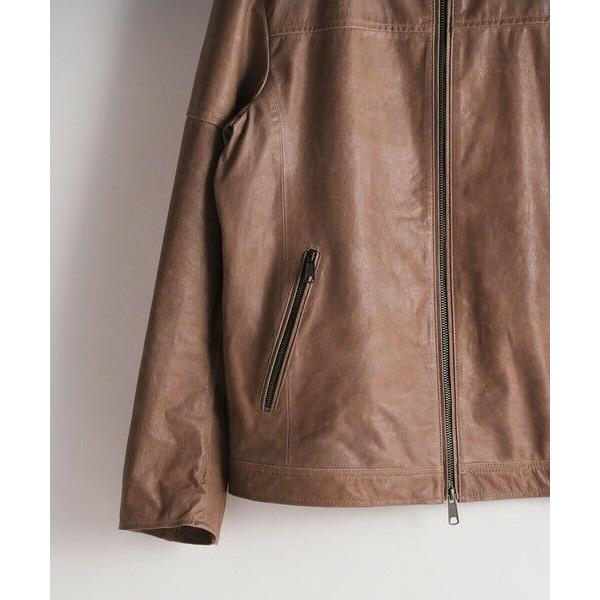 MEN'S BIGI（メンズビギ） ラムベジタブルレザーシングルライダース