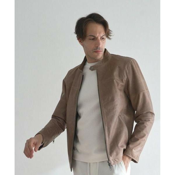 MEN'S BIGI（メンズビギ） ラムベジタブルレザーシングルライダース