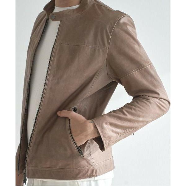 MEN'S BIGI（メンズビギ） ラムベジタブルレザーシングルライダース