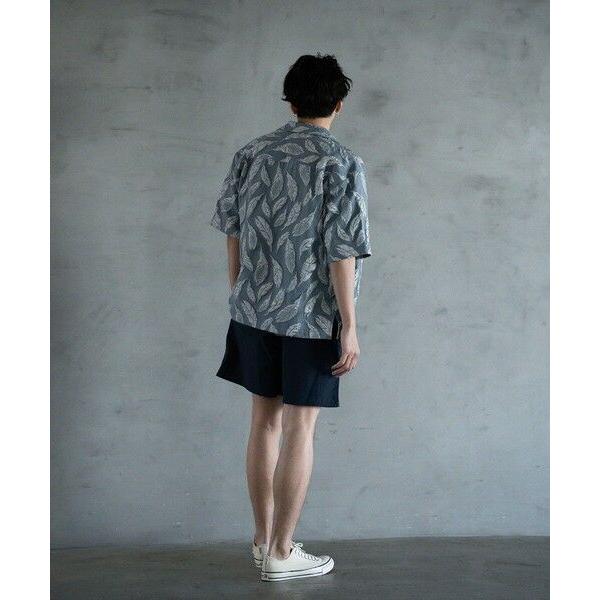 MEN'S BIGI / メンズビギ フェザージャガードジャージオープンカラーシャツ
