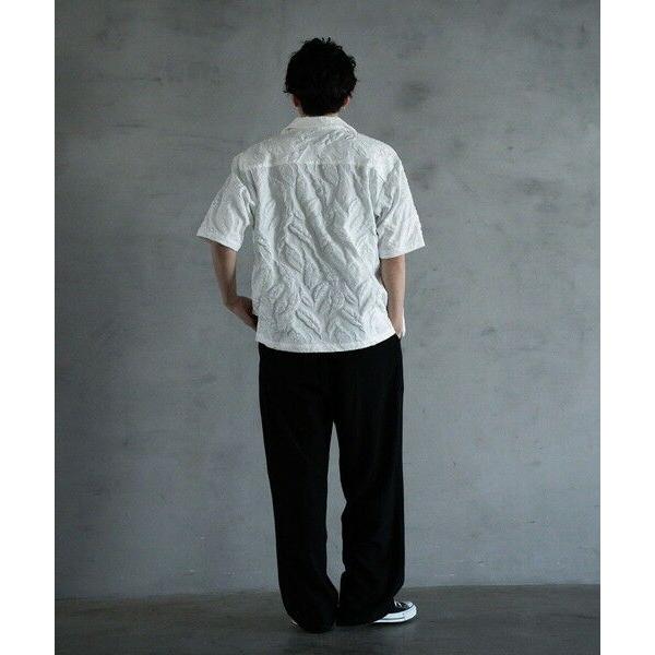 MEN'S BIGI / メンズビギ フェザージャガードジャージオープンカラーシャツ