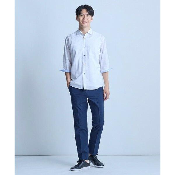 MEN'S BIGI（メンズビギ） 【COOLMAX】フレンチリネン7分袖シャツ