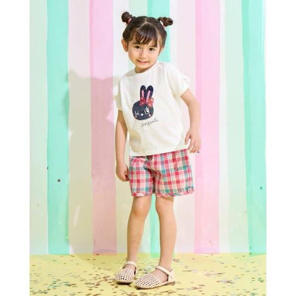 KP KP / ケーピー mimiちゃん スパンコール刺しゅう Tシャツ