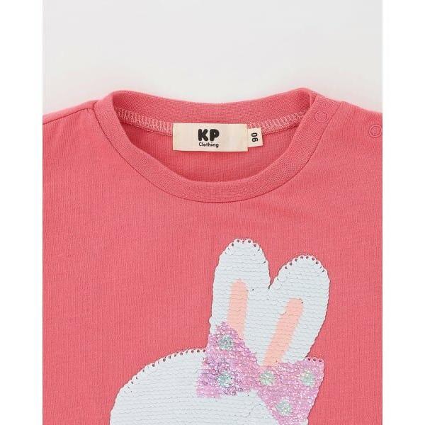 KP KP / ケーピー mimiちゃん スパンコール刺しゅう Tシャツ