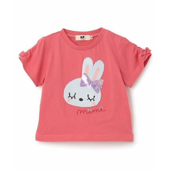 KP KP / ケーピー mimiちゃん スパンコール刺しゅう Tシャツ