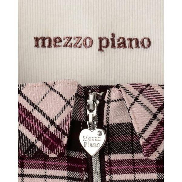 mezzo piano - / メゾピアノ チェックビスチェ＆長袖プルオーバー仕かける