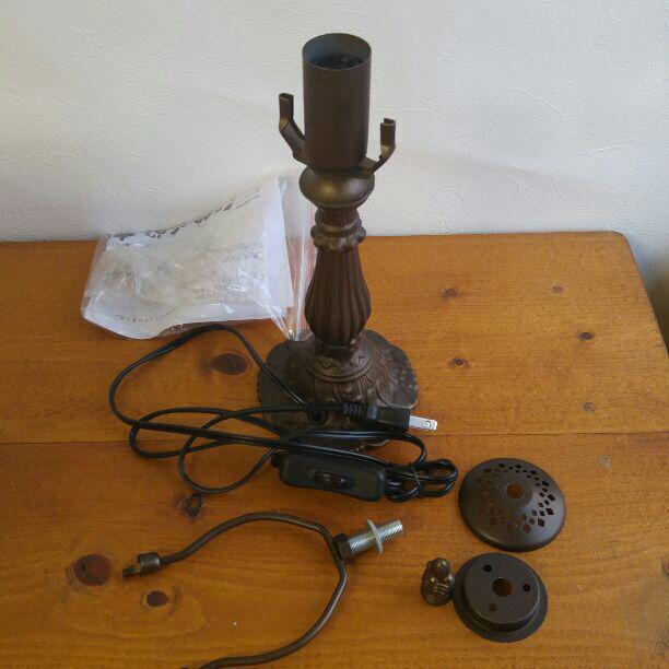 最安値挑戦中☆ステンドグラス専用ランプベース ブラウン フロア