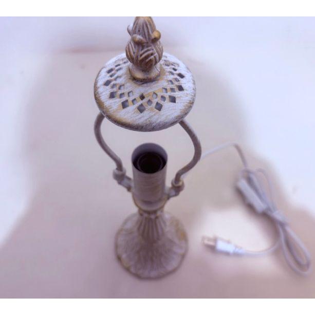 最安値挑戦中★ステンドグラス専用ランプベース　アンティークホワイト　004W　フロアスタンドタイプ　テーブルランプ　シェード用フレーム |  | 06