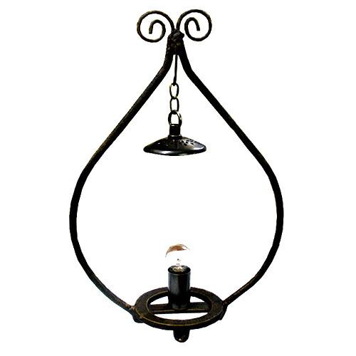 最安値挑戦中★ステンドグラス専用壺型ランプベースE17　ブラウン　フロアスタンドタイプ　テーブルランプ　シェード用フレーム | 