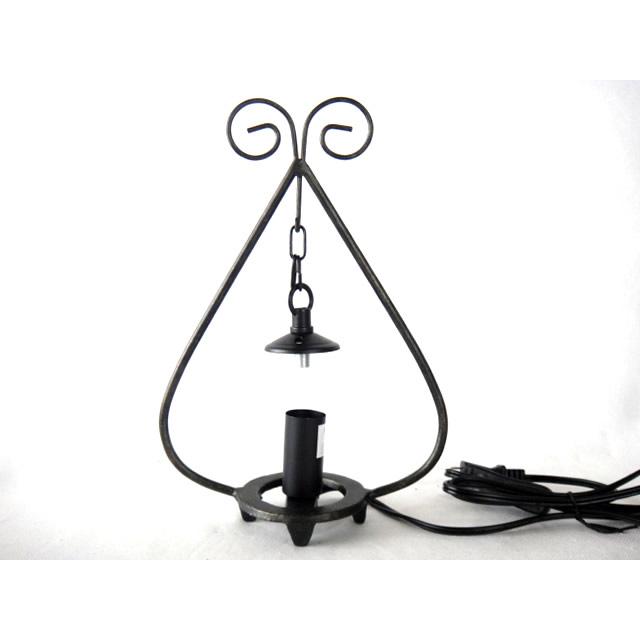 最安値挑戦中★H26cmステンドグラス専用壺型ランプベースE12　フロアスタンドタイプ　テーブルランプ　シェード用フレーム | 