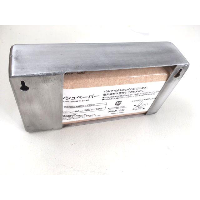 シャビーなALUMINIUMティッシュケース　matte　インダストリアル　シルバー古銀　男前　モダンミッドセンチュリー　ティッシュボックス |  | 01