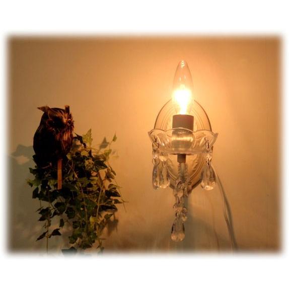 ★ウォールシャンデリアブラケットランプ1灯ジュエル　クリーム　　LED対応　アンティーク調/壁用ランプWallChandelier雑貨通販【RCP】 |  | 01