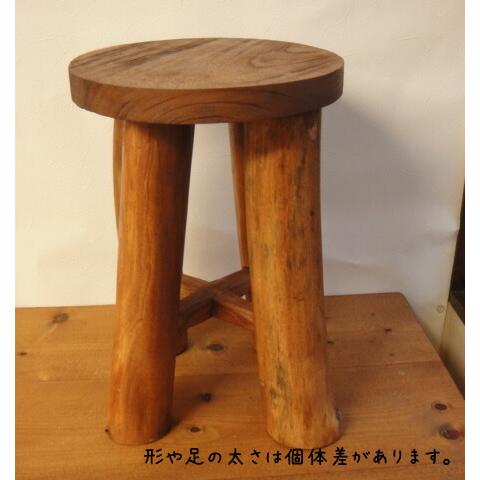 ★素朴♪ナチュラル チーク古木のウッドスツール　アンティーク風　木製のイス椅子【楽ギフ_包装】【楽ギフ_のし宛書】【RCP】 |  | 03