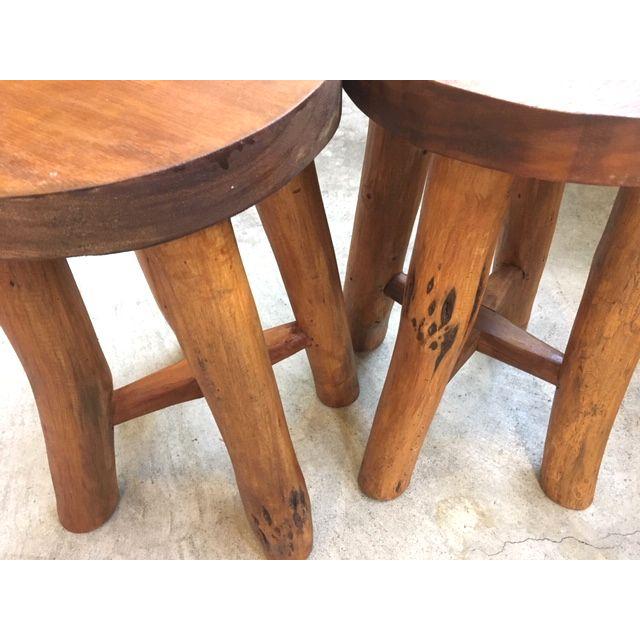 ★素朴♪ナチュラル チーク古木のウッドスツール　アンティーク風　木製のイス椅子【楽ギフ_包装】【楽ギフ_のし宛書】【RCP】 |  | 04