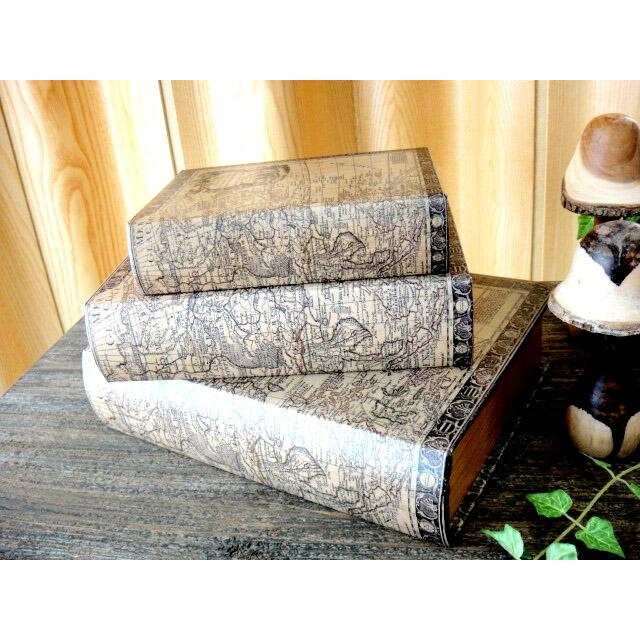 ★アンティーク洋書小物入れ　地図　28201（小）1冊　シークレットボックス　ジュエリーボックスコレクションケースに雑貨通販【RCP】 | 