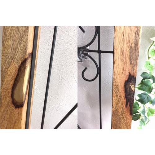 ★アンティーク風ウッドフレームウォールデコパネル　クロスライン/ダイヤ/ワールプール　アイアンパネル　柵フェンス壁装飾　雑貨通販【RCP】 |  | 04