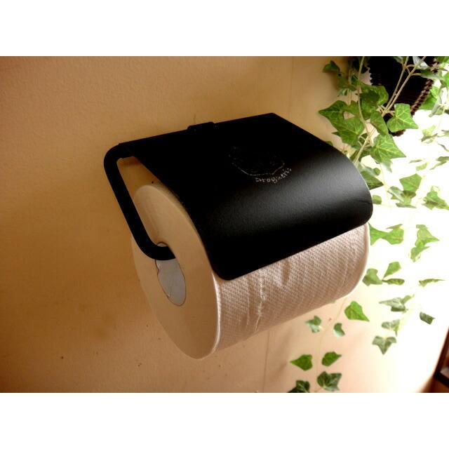 ★アンティークシャビーな芯なしメタルトイレットペーパーホルダーブラック ナチュラルテイストコアレスペーパー 男前 アイアン黒メタル雑貨通販 工業系 |  | 01
