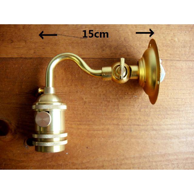 ★アンティークカフェモダン●真鍮ブラケットランプU型スイッチ付ギャラリー付 E26口金 LED対応壁用ランプ 水道管風 アンティークシャビーレトロ工業作業 |  | 03