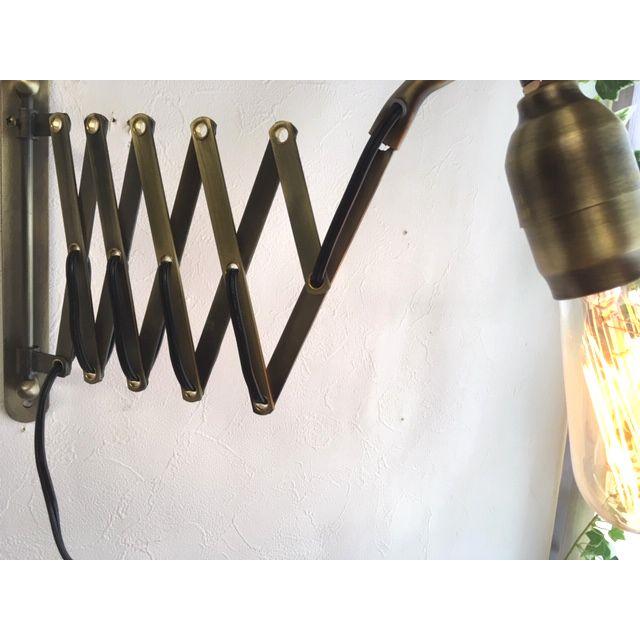 ★シザーブラケットランプ●アンティークブロンズ 古塗装 可動式 E26口金 LED対応壁用ランプ シャビーレトロ工業作業 |  | 08