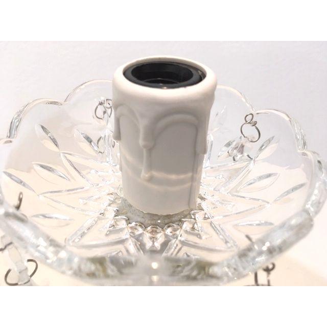 ★ヨーロピアンテイスト♪ロココ調クリスタルキャンドルランプM ホワイト LED対応 スタンドランプテーブルランプ |  | 02