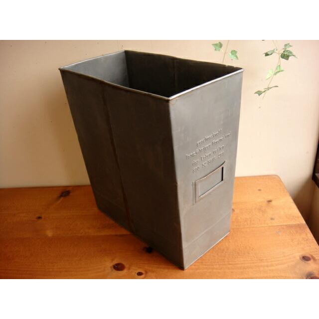 ★アンティークな風合い　シャビーなスリムトラッシュボックス　ブリキダストボックス郵便物書類整理にも♪錆加工　GESHMACK 雑貨通販ゴミ箱　工業系【RCP】 | 