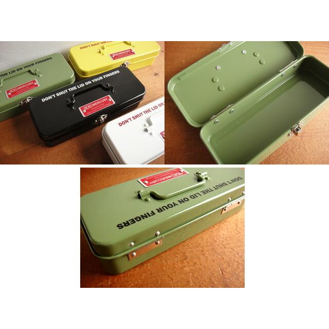 ★大人気♪マーキュリーブリキミニツールボックス　レッド/ホワイト/カーキ/イエロー/ブラック　缶ペンケースお道具箱筆箱雑貨通販【RCP】 |  | 04