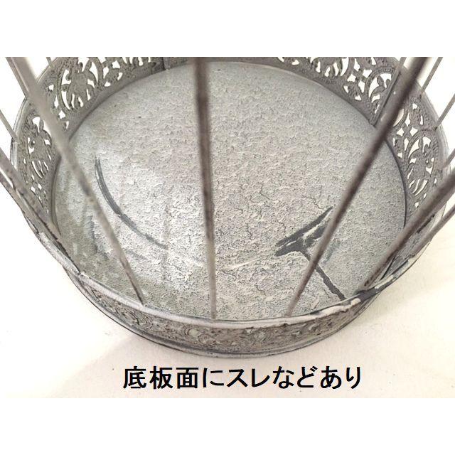 ★アンティークシャビー 大き目アイアンバードゲージラウンド Lサイズ プラントホルダー アンティークグレーorホワイト 鳥かごプランターインテリアに 男前 |  | 04