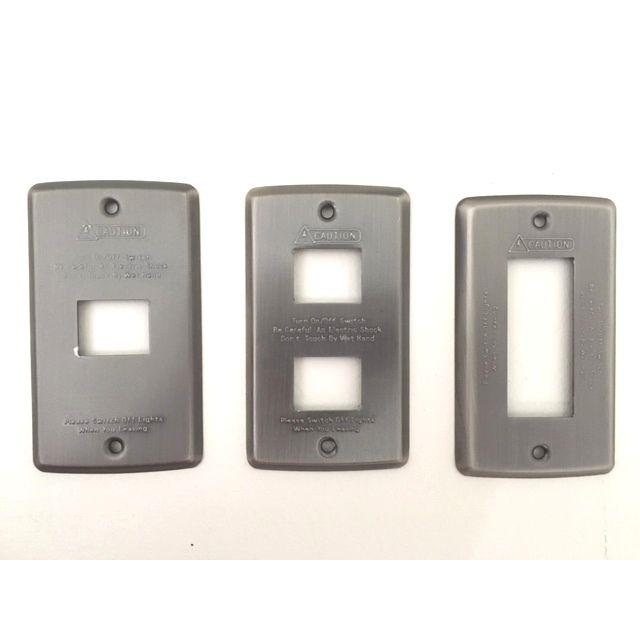 スイッチカバープレート　アンティークシルバー　レトロタイプ1口穴or２口穴or3口穴スイッチ穴コンセントカバー | 