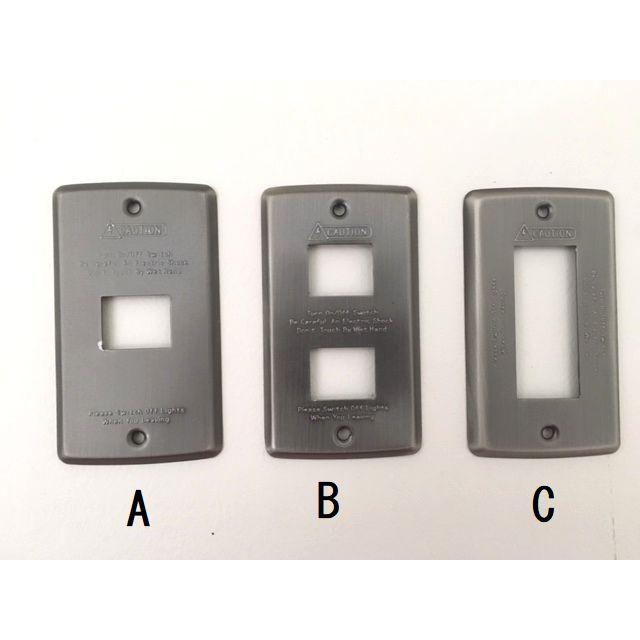 スイッチカバープレート　アンティークシルバー　レトロタイプ1口穴or２口穴or3口穴スイッチ穴コンセントカバー |  | 02