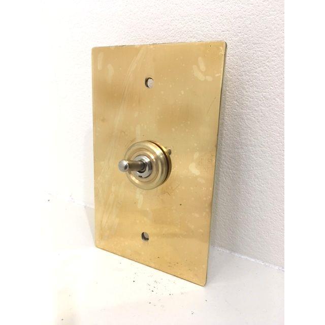 最安値挑戦中★かっこいいレトロオシャレな壁スイッチ♪トグルスイッチ付プレート 真鍮シングル アンティークシャビー | 