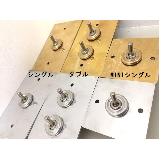 最安値挑戦中★レトロオシャレな壁スイッチ♪トグルスイッチ付プレート 真鍮MINIシングル アンティークシャビー |  | 03