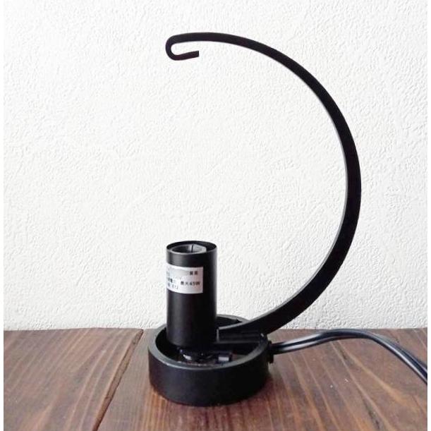 ミニアイアン吊り型ランプベース000　E12　ステンドグラスランプトルコランプ等のワークショップハンドメイドに　パーツフロアスタンド |  | 01