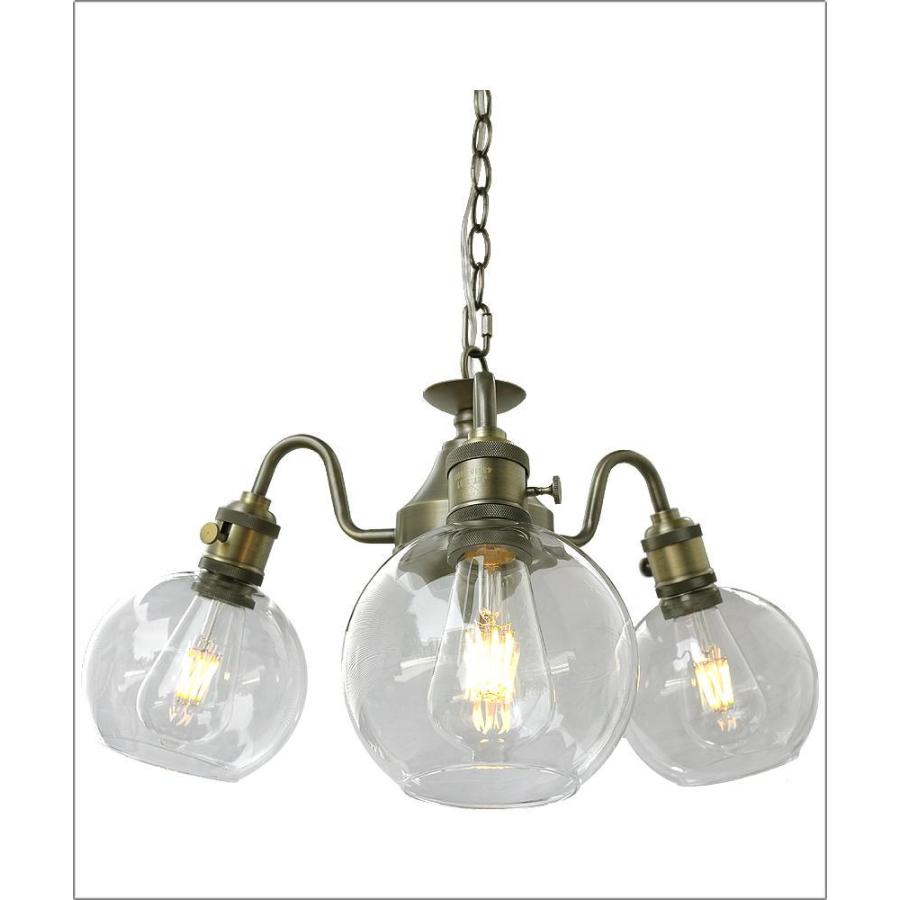 ★インダストリアル工業系3灯シャンデリアペンダントランプ3灯 アンティークブロンズ LED電球対応アンティークヨーロピアンゴシック♪ |  | 04