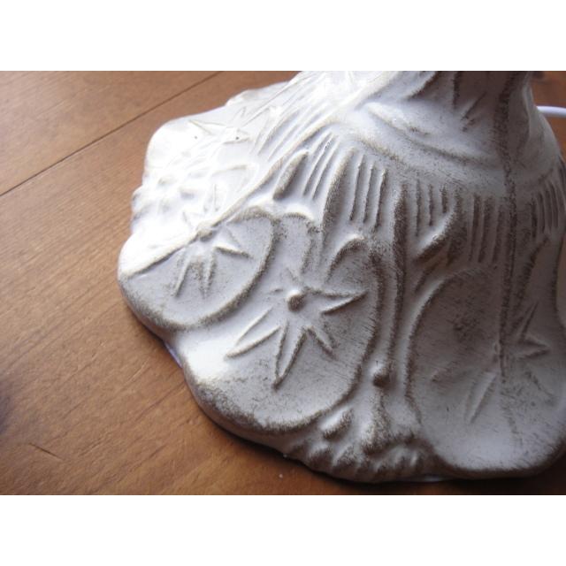 最安値挑戦中★ステンドグラス専用ランプベース　H50cm　アンティークホワイト　フロアスタンドタイプ　テーブルランプ　シェード用フレーム |  | 03