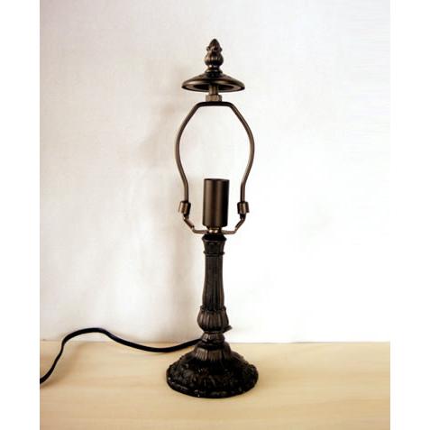 最安値挑戦中★ステンドグラス専用ランプベースH34　E12　ブロンズダークブラウン　フロアスタンドタイプ　テーブルランプ　シェード用フレーム卓上照明 | 