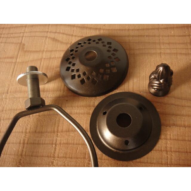 最安値挑戦中★ステンドグラス専用ランプベースH34　E12　ブロンズダークブラウン　フロアスタンドタイプ　テーブルランプ　シェード用フレーム卓上照明 |  | 05