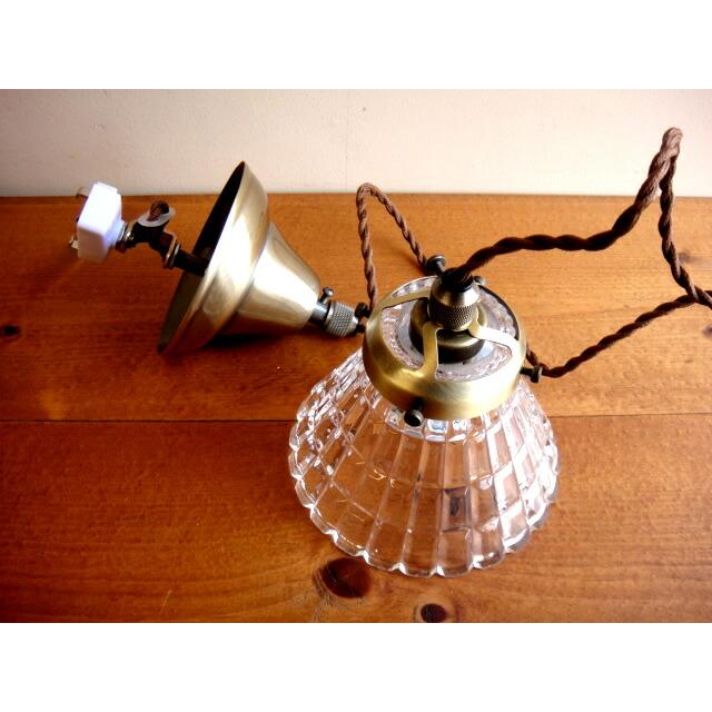 最安値挑戦中★アンティーク調ガラスペンダントランプ▲60　１灯灯具真鍮カラーレトロE17電球プチペンダントライト吊り下げ照明【RCP】 |  | 03