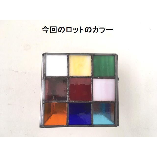 ★アンティーク調ステンドグラススクエアペンダントランプ マルチブロックカラフル ペンダントライト天井照明 |  | 03