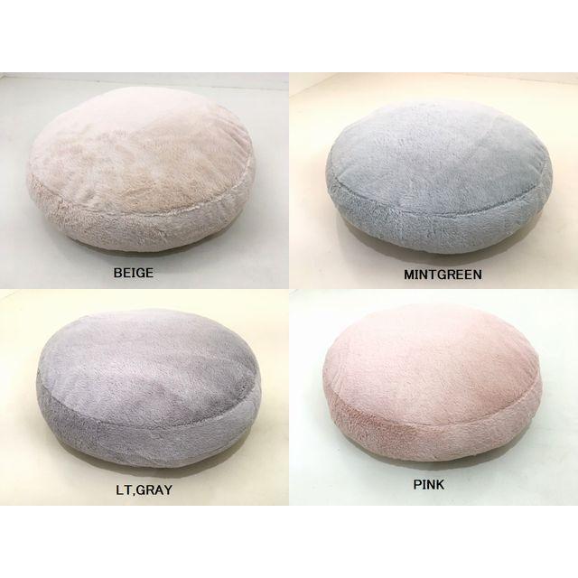 ★カラフルポップで可愛い♪ラウンドパフクッション40cm アイボリー/ピーチ/カーキ/ライム/ブラウンetc |  | 04