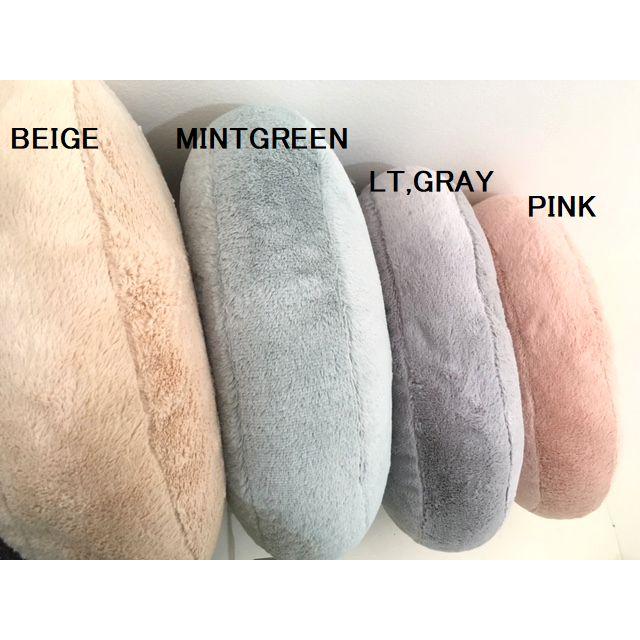 ★カラフルポップで可愛い♪ラウンドパフクッション40cm アイボリー/ピーチ/カーキ/ライム/ブラウンetc |  | 05