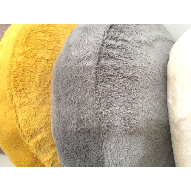 ★カラフルポップで可愛い♪ラウンドパフクッション40cm アイボリー/ピーチ/カーキ/ライム/ブラウンetc |  | 07