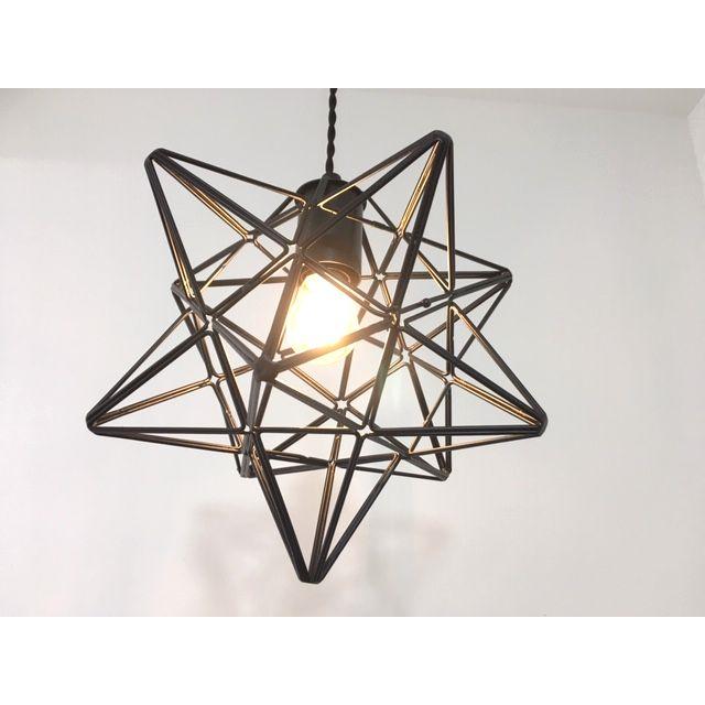 最安値挑戦中★LED電球付き スターライトM 星型ペンダントランプ アンティークブロンズ ブラック レトロ |  | 01