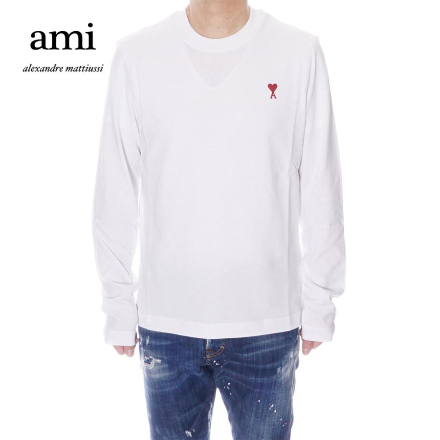 アミパリス　ホワイトロンT サイズM AMI Alexandre Mattiussi ALEXANDRE MATTIUSSI Ami de Coeur