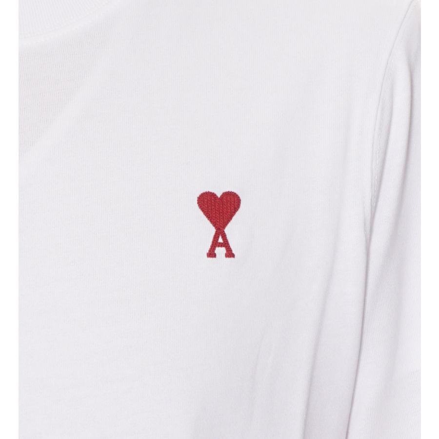 アミ AMI ロングTシャツ 長袖 ユニセックス ホワイト UTS205.726 100｜selecty｜05