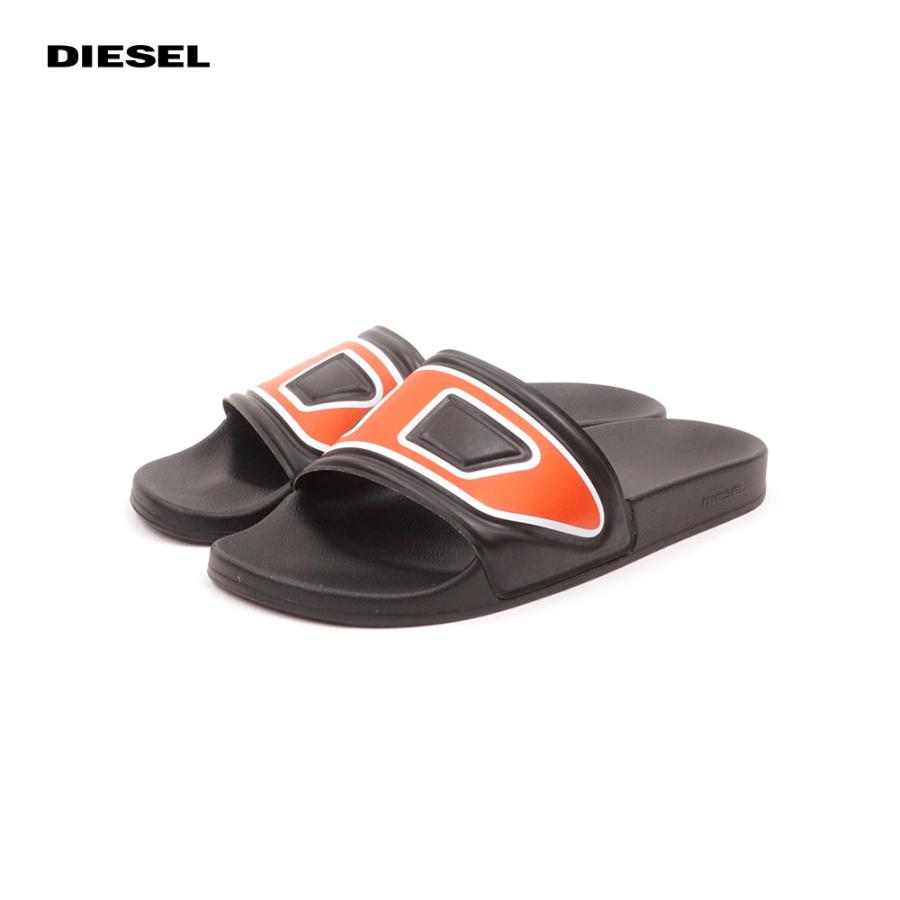 ディーゼル DIESEL シャワーサンダル メンズ ブラック ホワイト レッド