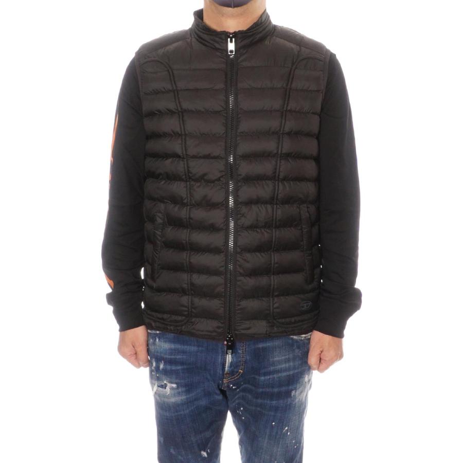DIESEL（ディーゼル） 並行輸入品 中綿ベスト メンズ ライトグレー