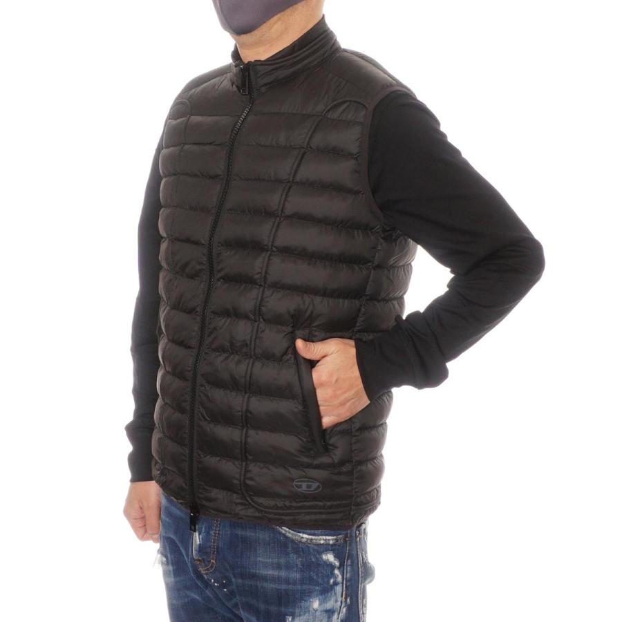 diesel 黒デニム ベスト Mサイズ DIESEL（ディーゼル） デニムベスト メンズ カッティングクラッシュ