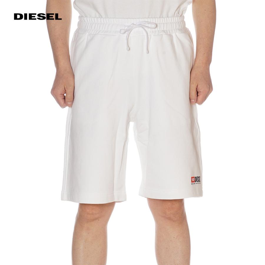 DIESEL ディーゼル メンズ　スウェットハーフパンツ DIESEL ディーゼル スウェット ハーフパンツ メンズ ホワイト